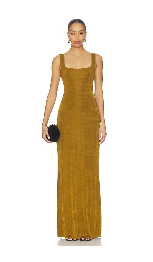 seroya luna dress in olive.
