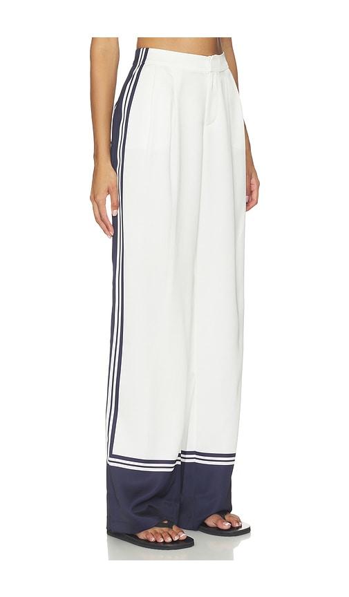 seroya marlowe satin pant in white.