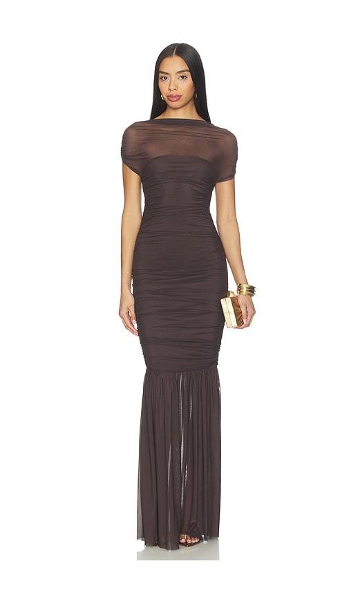 seroya noel gown in chocolate.