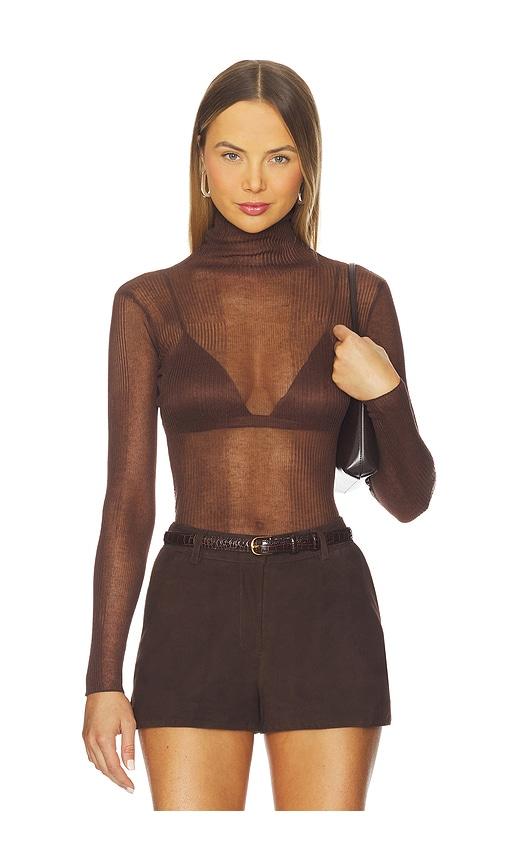 seroya piper sweater in brown.