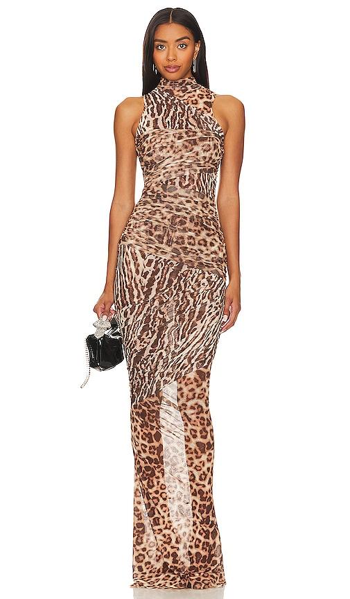 seroya ronnie dress in brown.