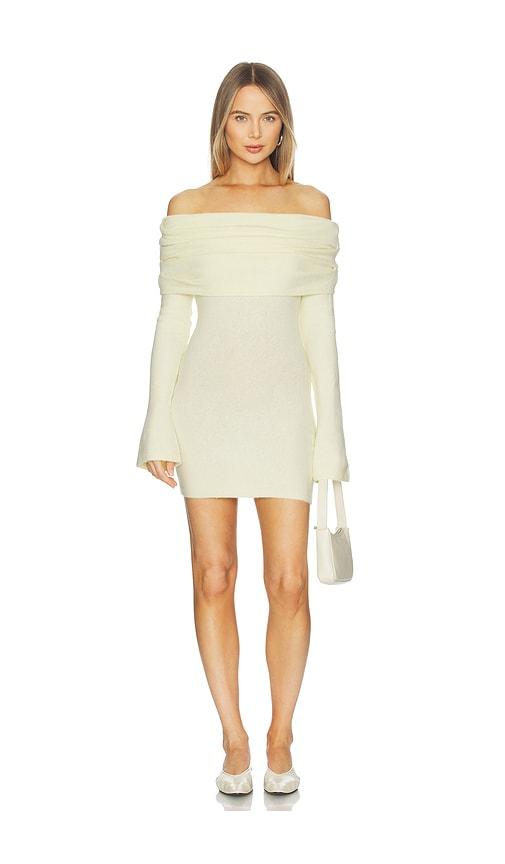 seroya selene mini dress in lemon.
