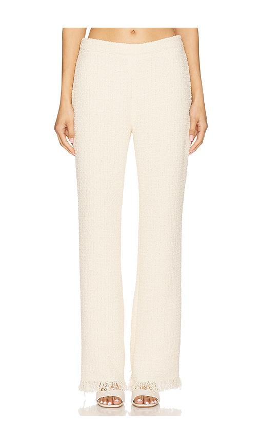seroya shar boucle pant in cream.