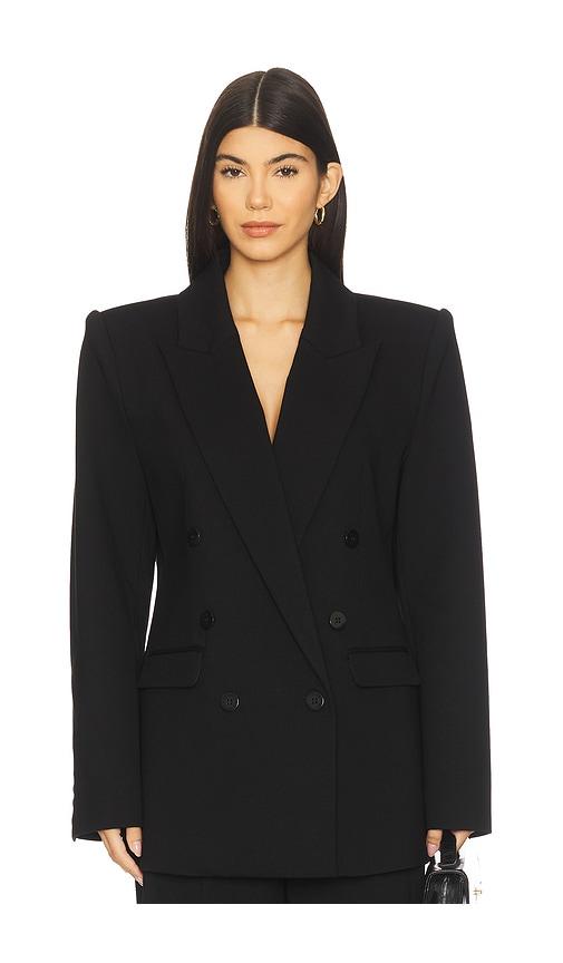 seroya stefania blazer in black.