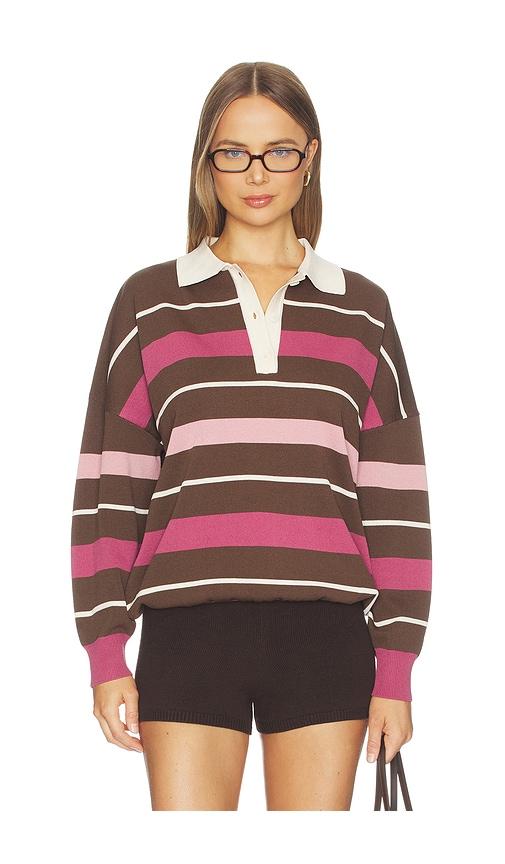 seroya taby sweater in brown,pink.