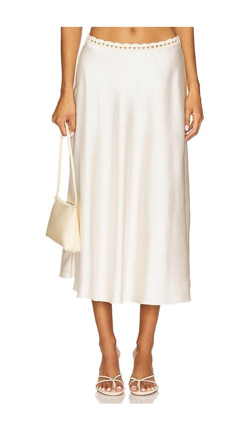 seroya tamsin midi skirt in cream.