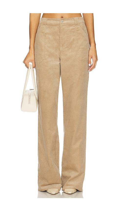seroya terri corduroy pant in beige.