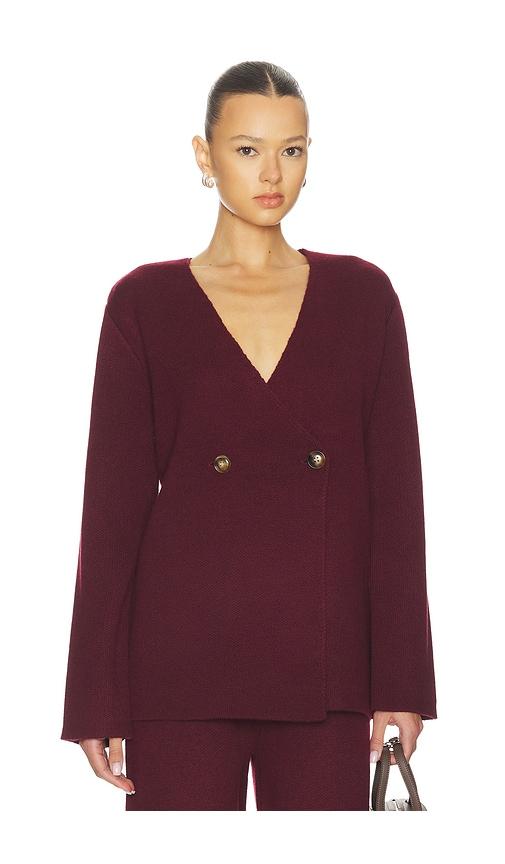 seroya tundra sweater in burgundy.