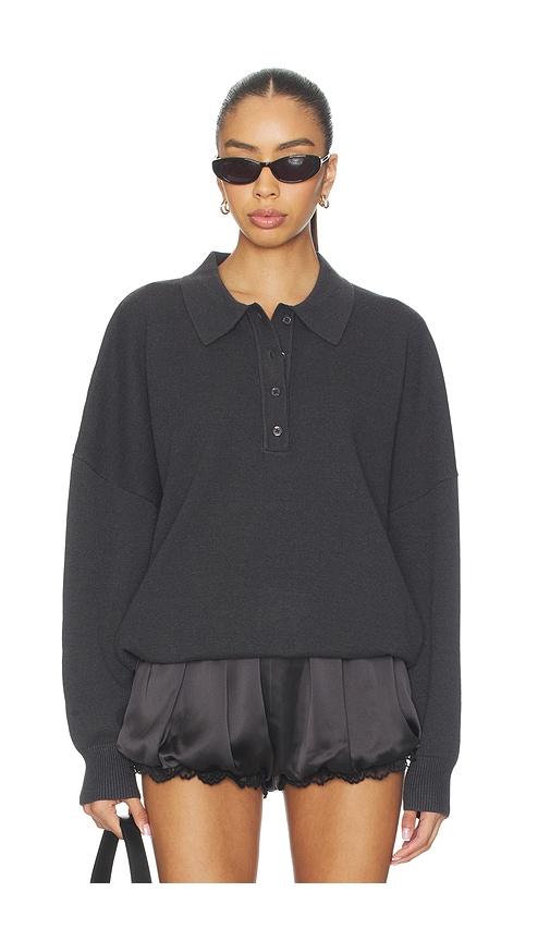 seroya vespen sweater in charcoal.