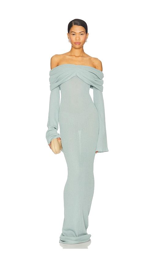 seroya xenia maxi dress in baby blue.