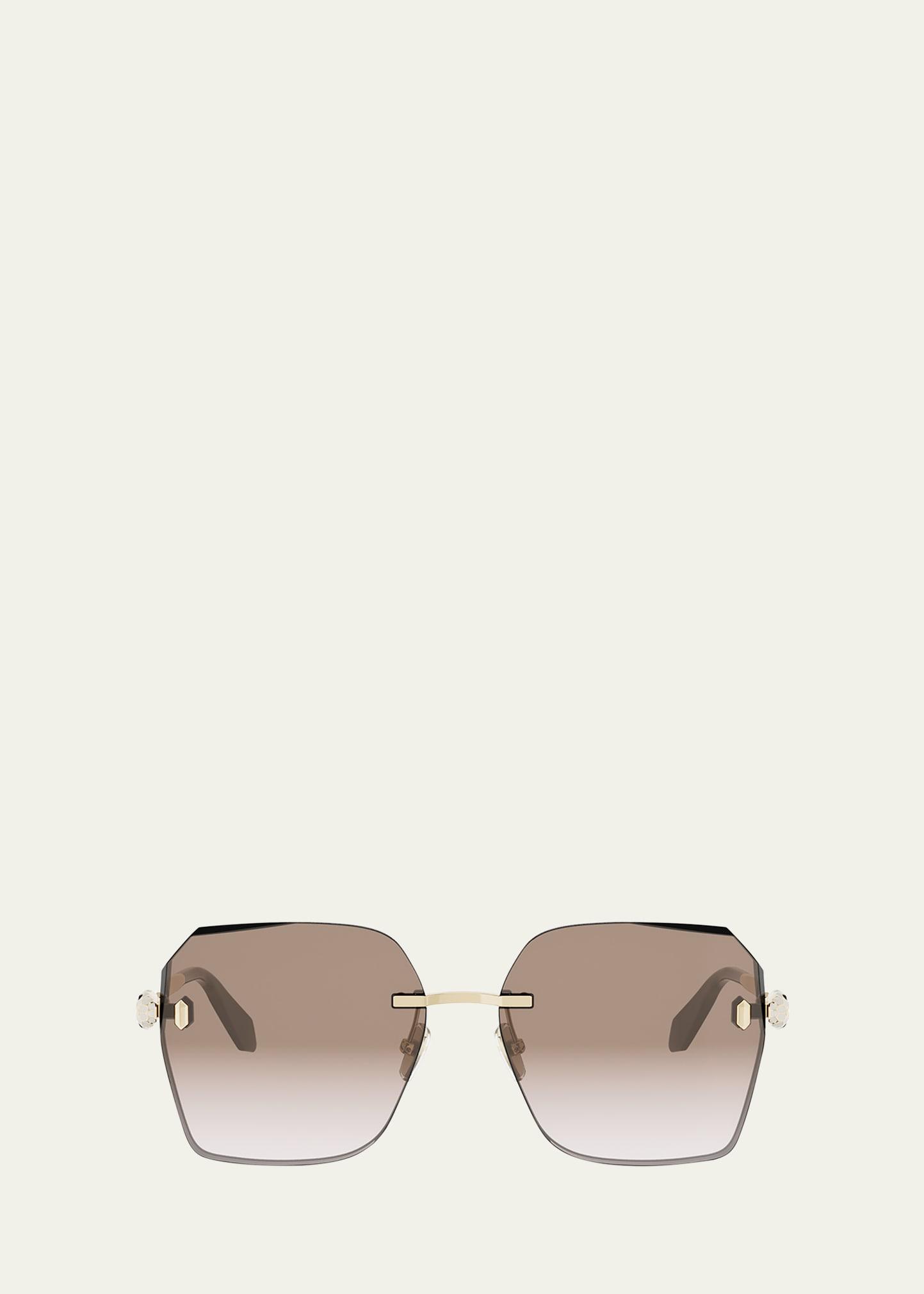 serpenti forever metal square sunglasses