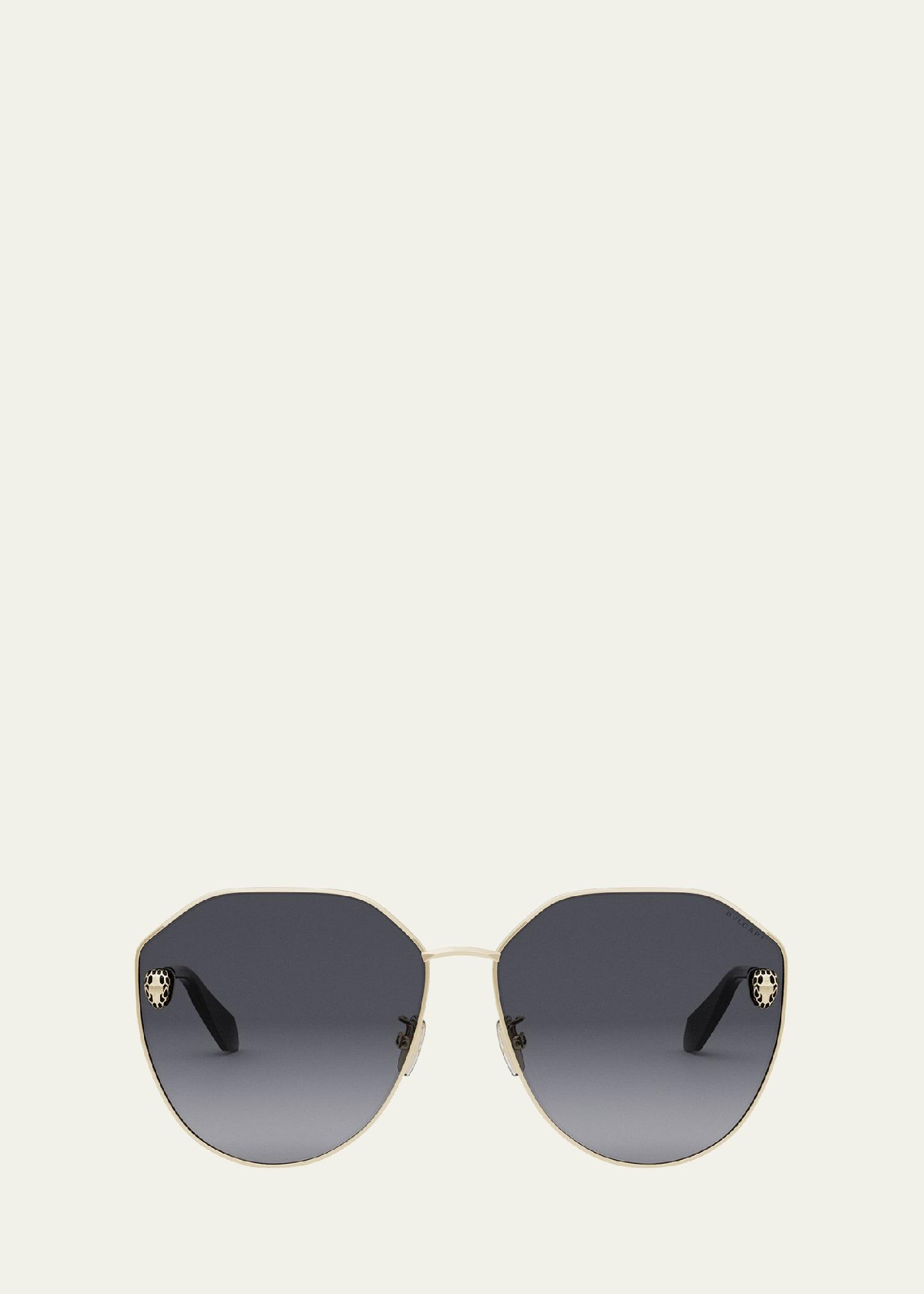 serpenti round metal sunglasses