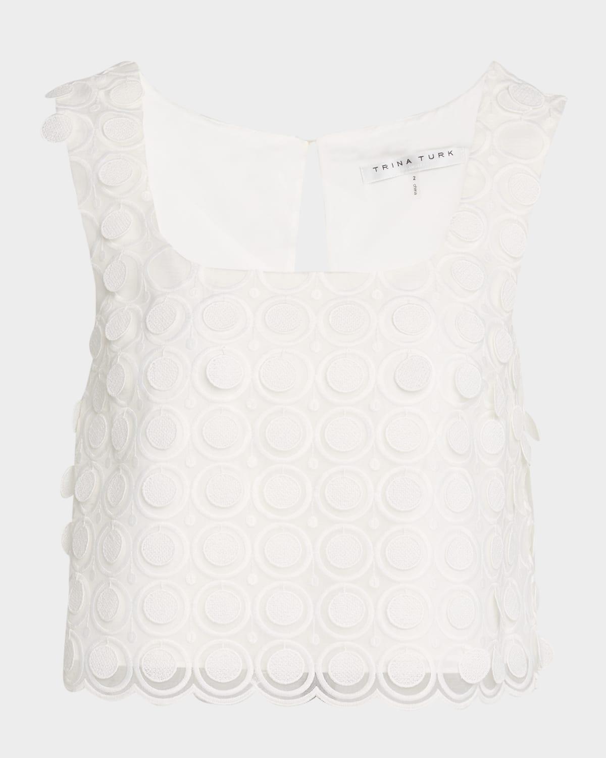 serve sleeveless cropped paillette top