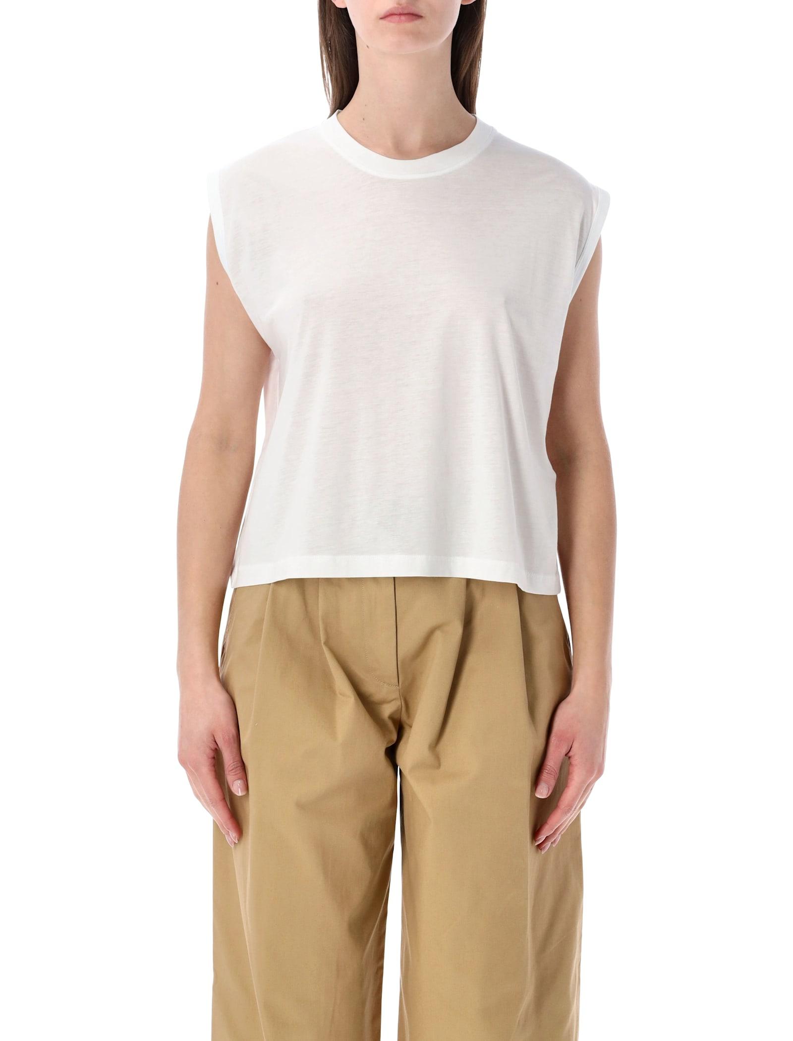 sessùn deedoo white sleeveless tencel t-shirt