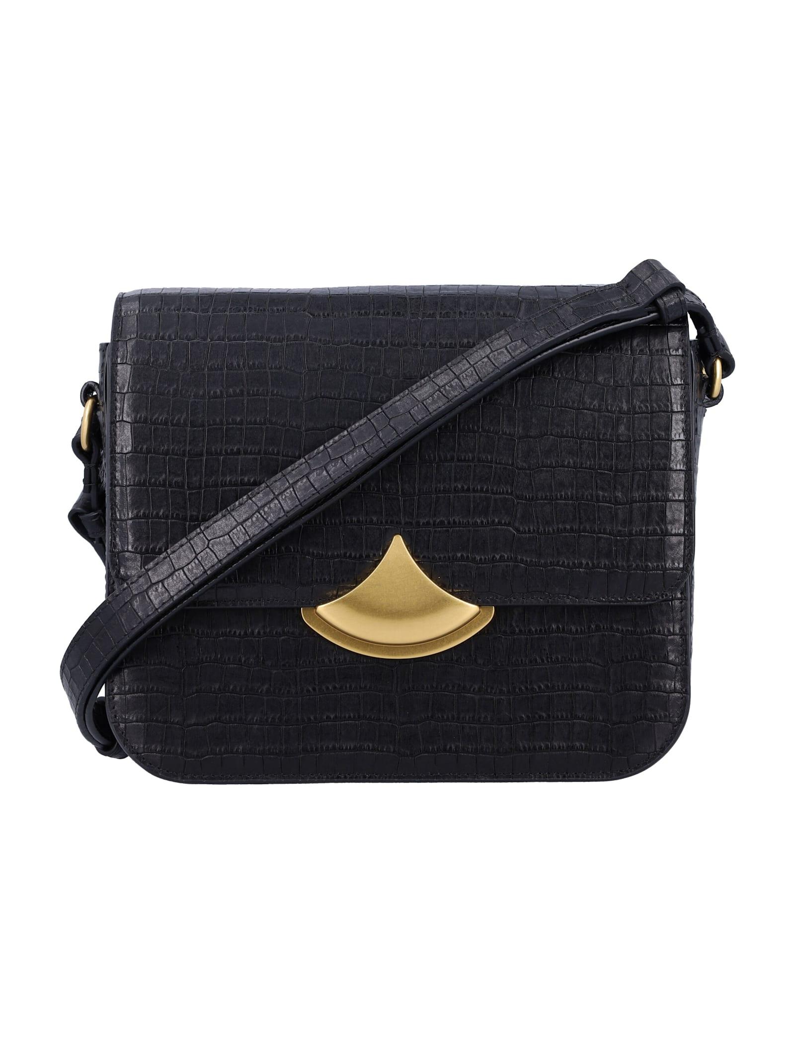 sessùn diviluz e crocodile-print leather box bag