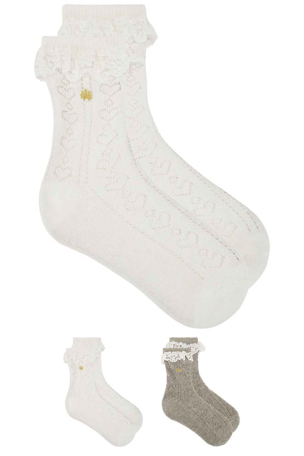 set of 2 heather socks