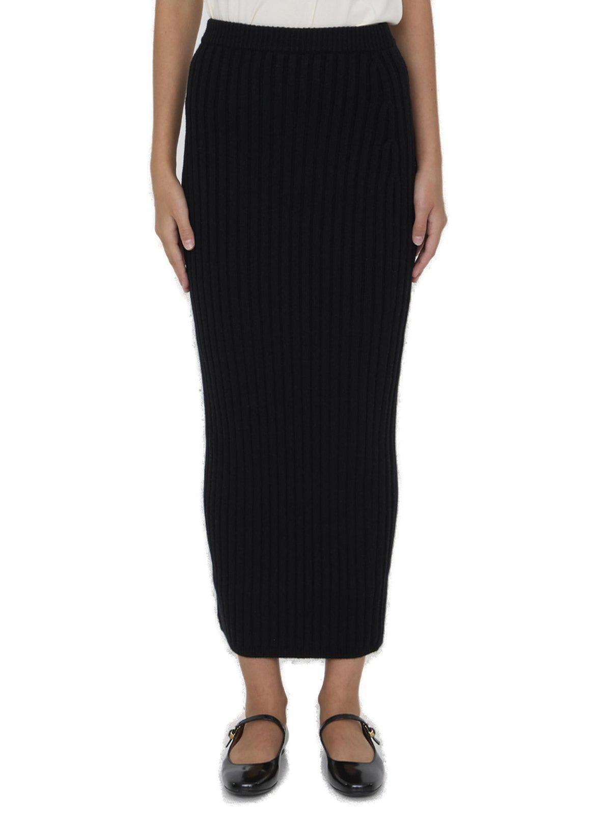 seta high waist ribbed-knit skirt max mara
