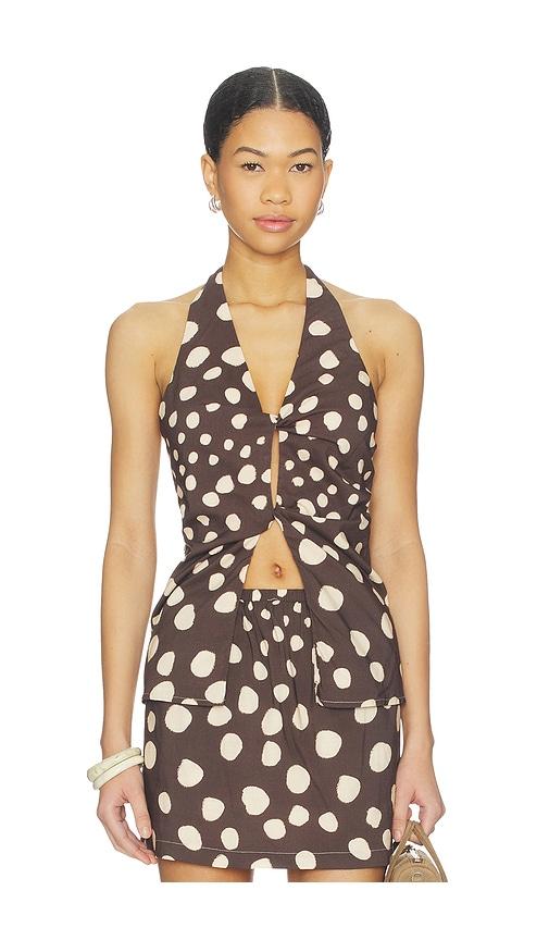 seven wonders aira top in brown.