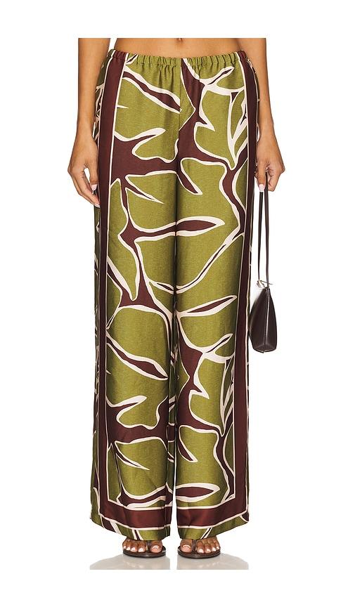 seven wonders alessandra palazzo pant in green.