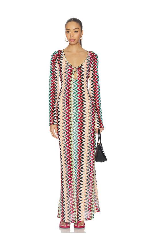 seven wonders emerie scoop neck maxi dress in red,black.