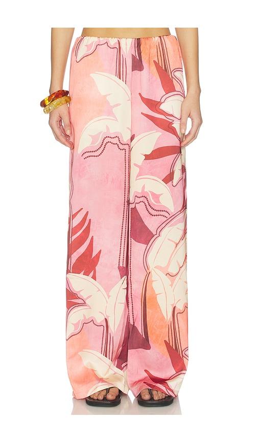 seven wonders kaeli elasticated palazzo pant in blush.