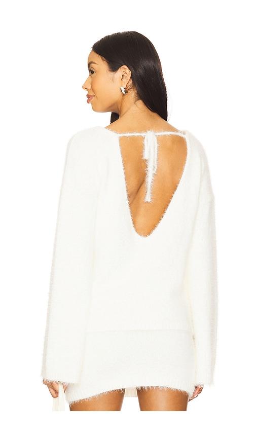 seven wonders mikayla long sleeve top in white.