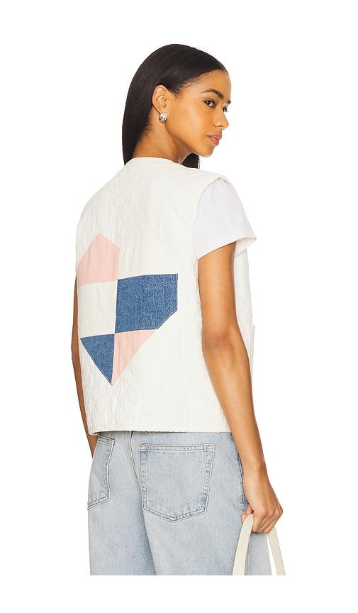 seventy + mochi aria vest in white.