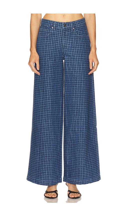 seventy + mochi bay wide leg jeans in blue.