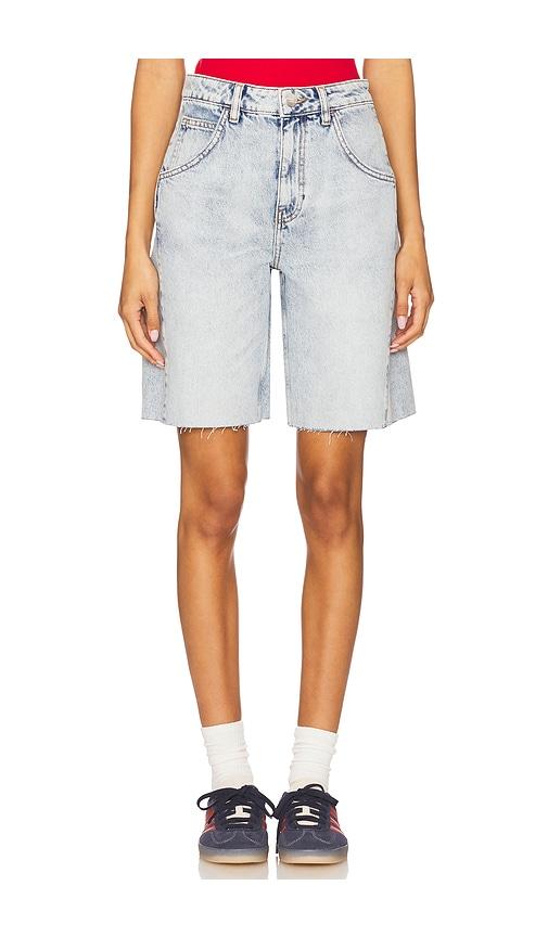 seventy + mochi bo twisted short in blue.