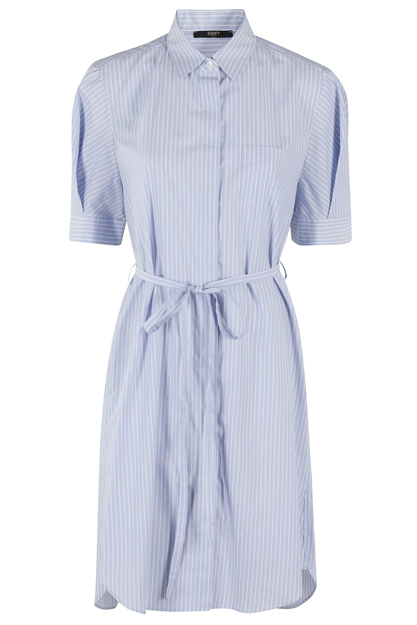 seventy abito bastoncino multiriga cotone