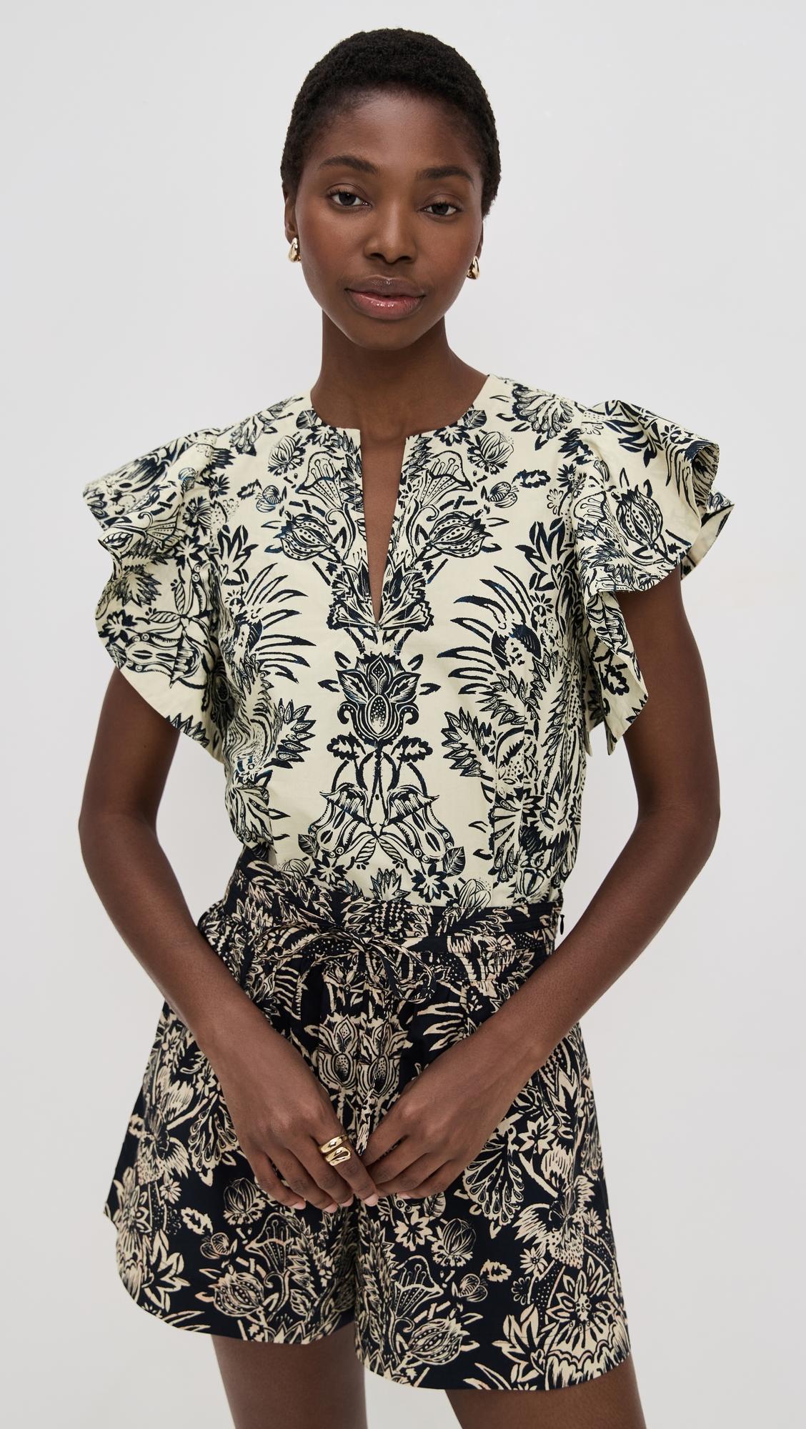 severine flutter sleeve top