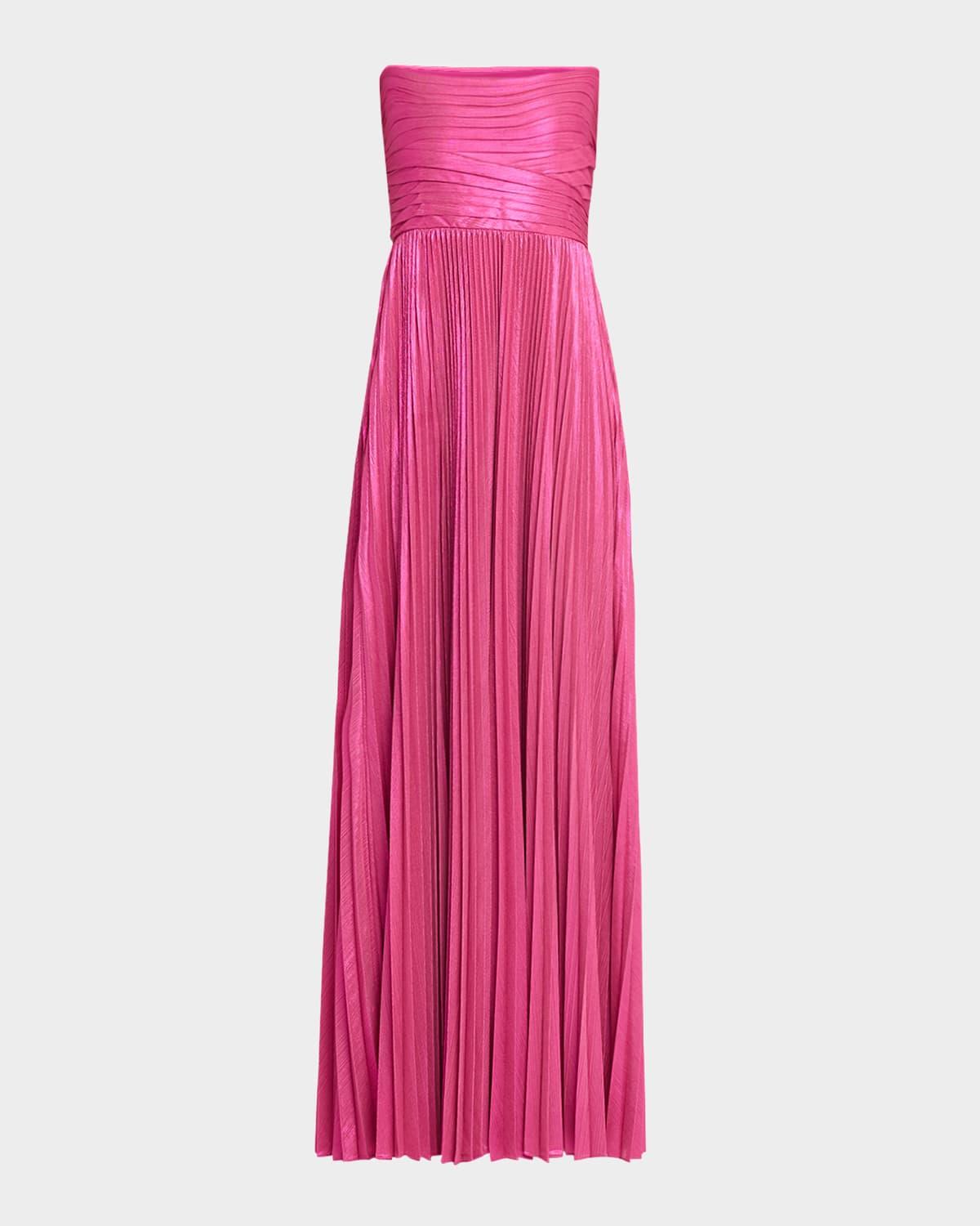 sevyn strapless metallic dress