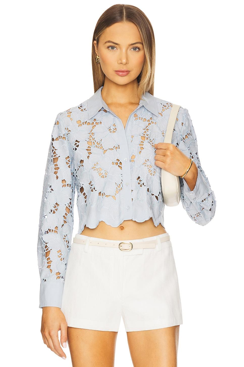 seychelle cropped buttondown shirt