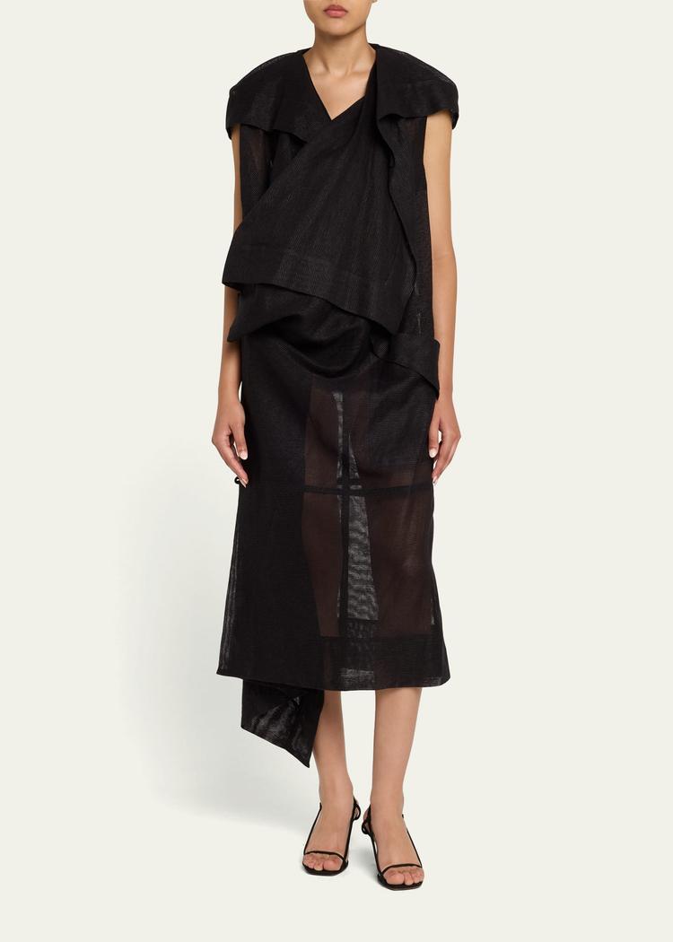 shade and shaded midi dress