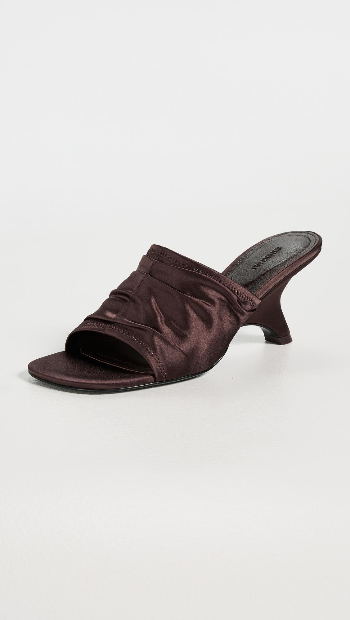 shadow mule satin sandals