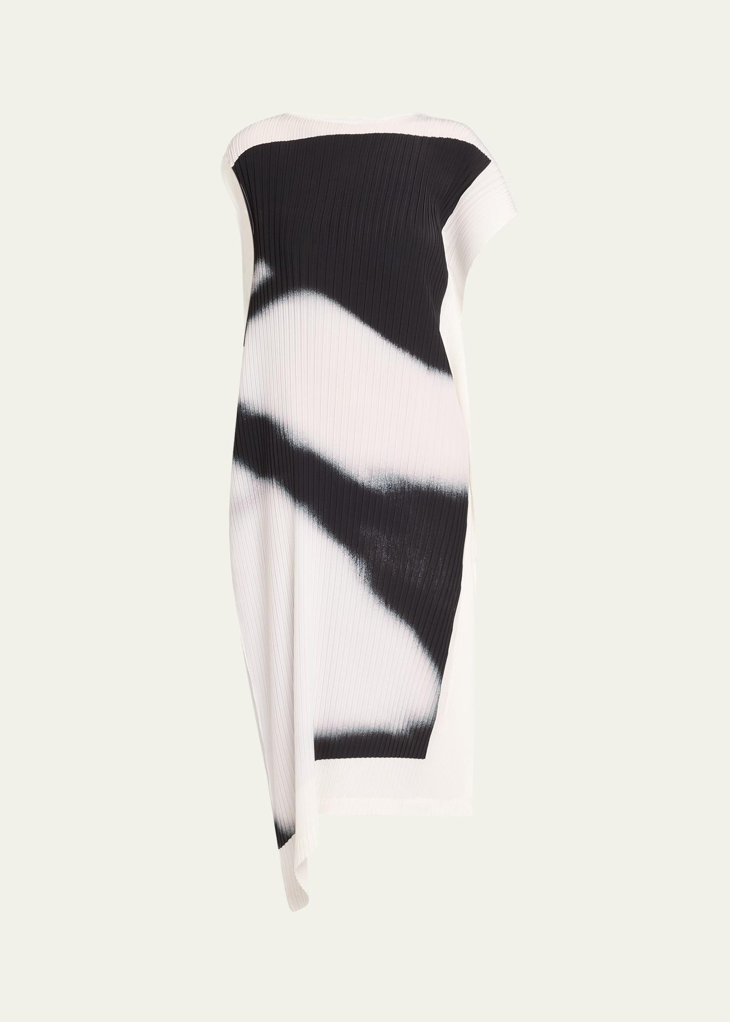 shadow study pleats abstract shift dress