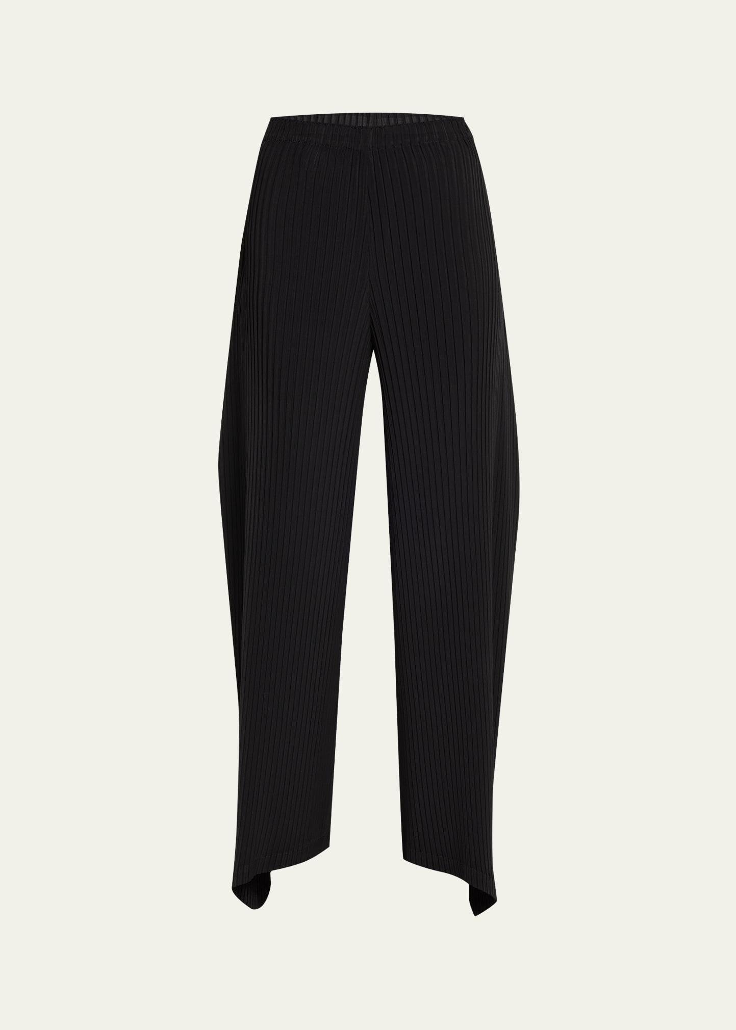 shadow study pleats solid trousers