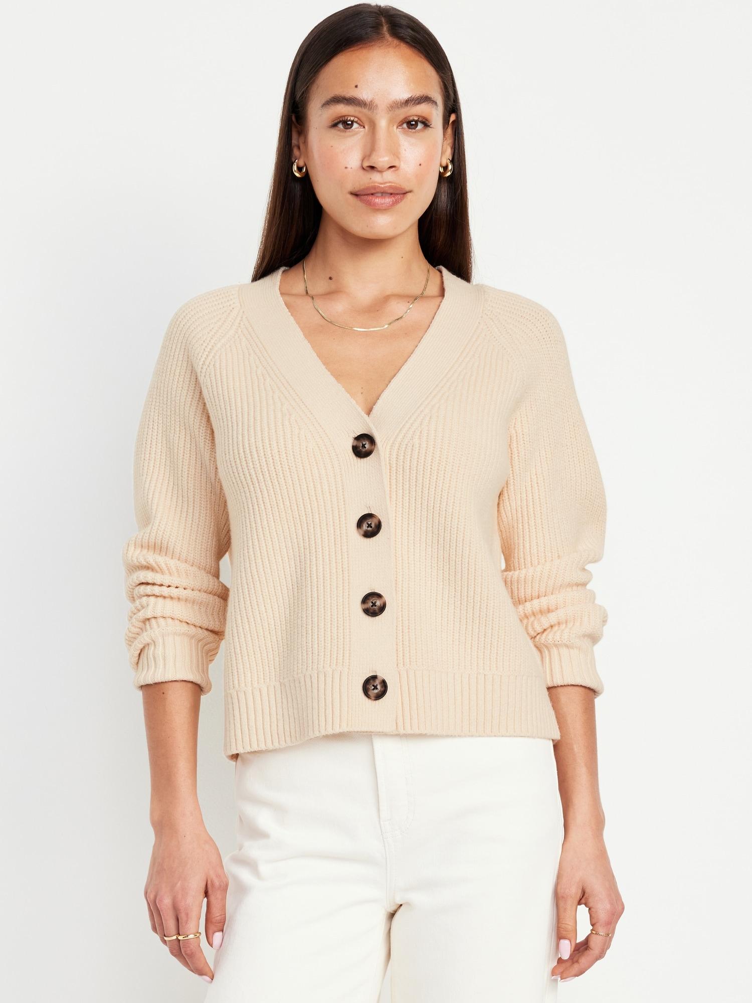 shaker-stitch cardigan