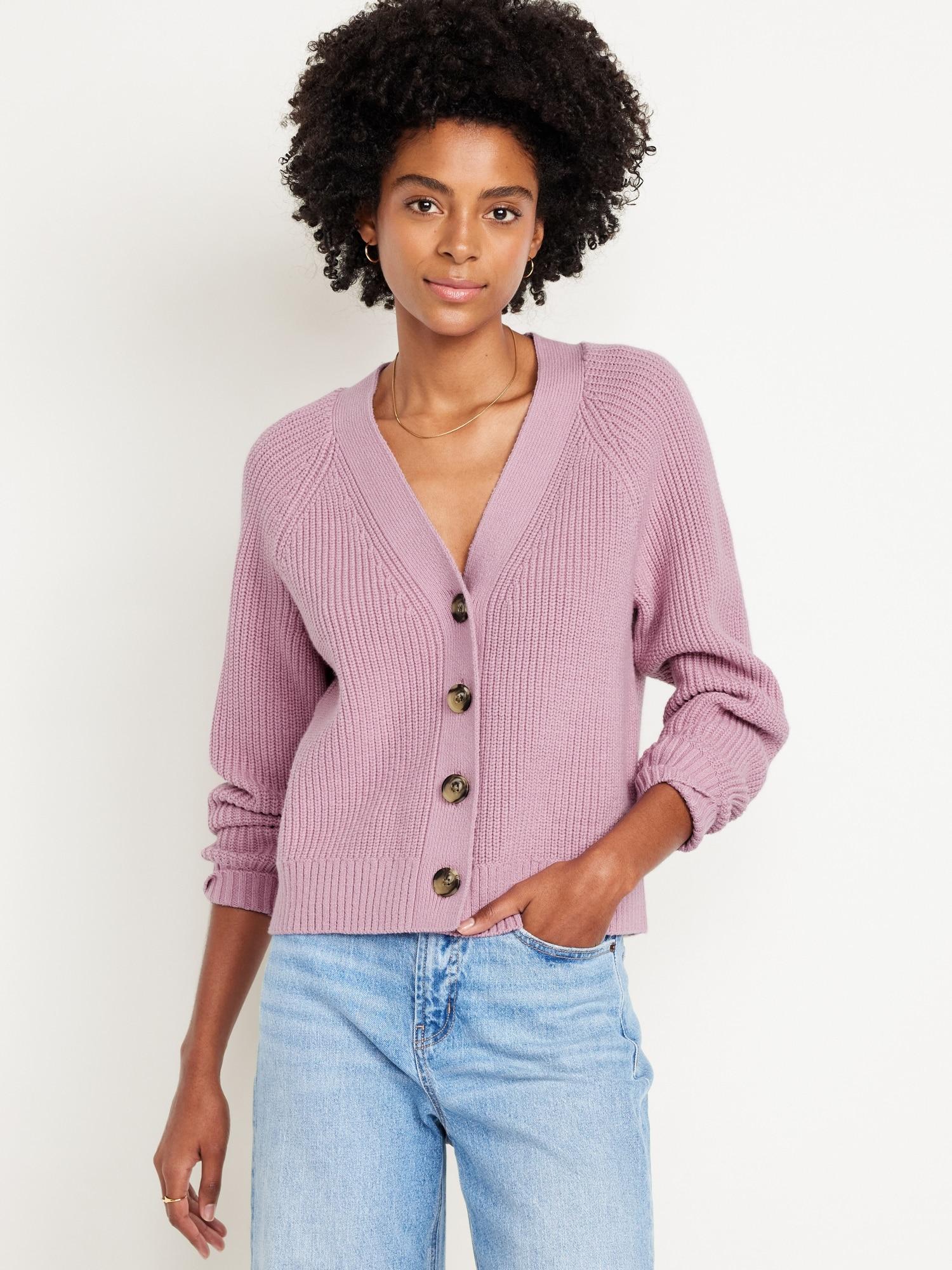 shaker-stitch cardigan