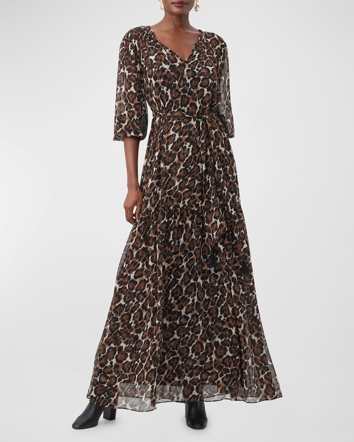 shalina animal-print a-line maxi dress