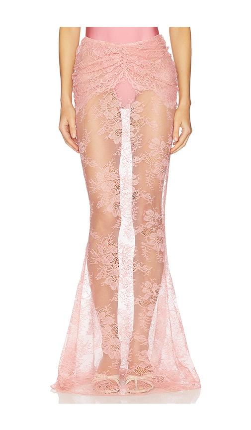 shani shemer brenda maxi skirt in rose.