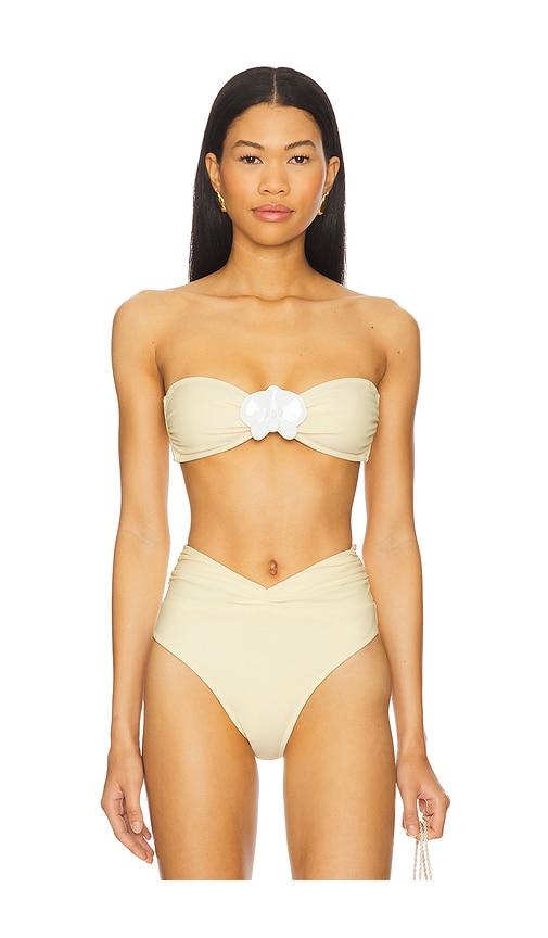 shani shemer callisto bikini top in yellow.