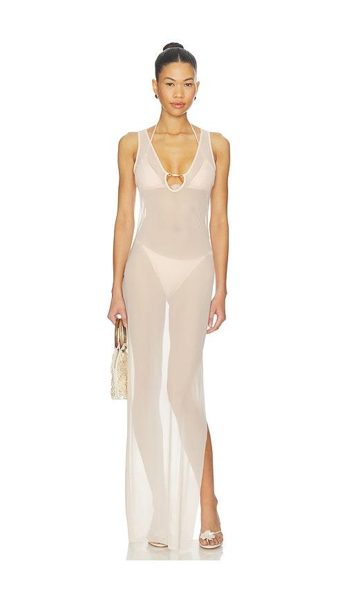 shani shemer esme maxi dress in ivory.