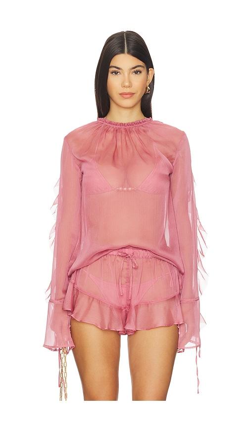 shani shemer jeanie blouse in rose.