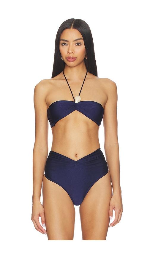shani shemer laurel bikini top in royal.