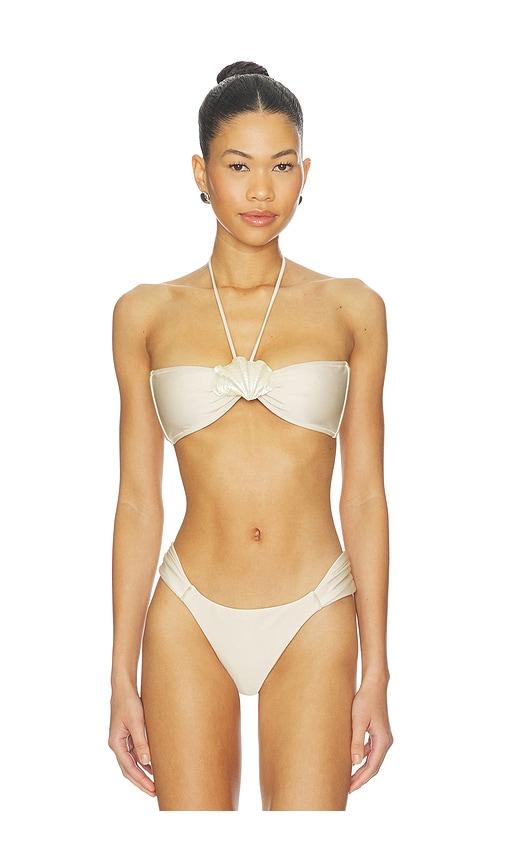 shani shemer liv bikini top in ivory.