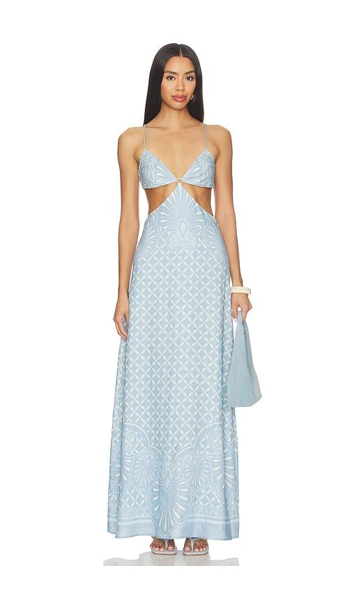 shani shemer maya maxi dress in blue.