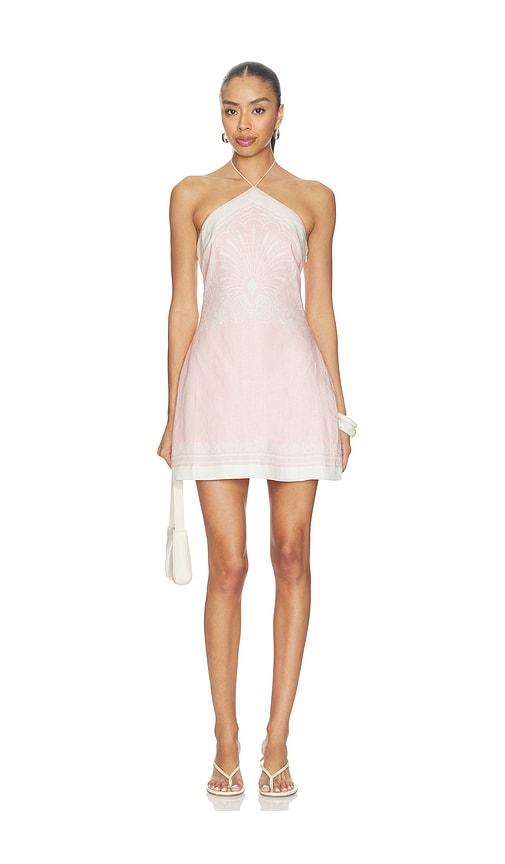 shani shemer oliver mini dress in pink.