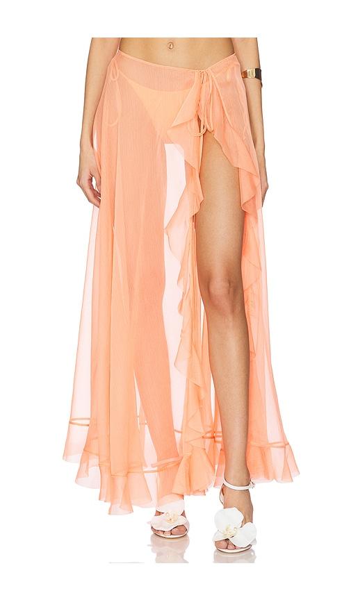 shani shemer or maxi skirt in peach.