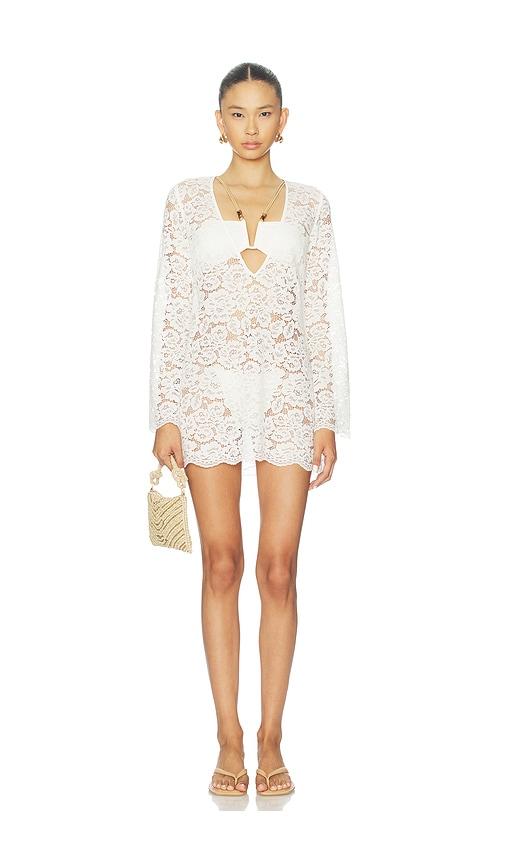 shani shemer rebecca mini dress in cream.